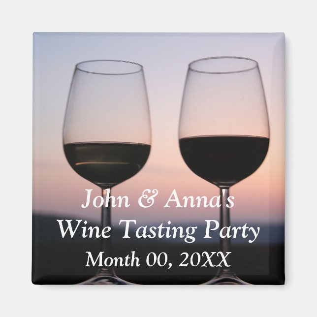 Imán Fiesta de degustación de vinos (Frente)