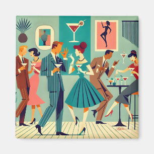 Imán Fiesta de estilo moderno de mediados de siglo The