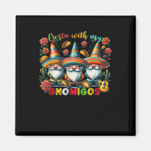 Imán Fiesta de Gnome con mi Gnomigos mexicanos Cinco