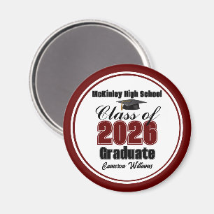 Imán Fiesta de graduación personalizada de la clase de 
