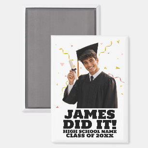 Imán Fiesta de Graduación Personalizada Divertida Foto