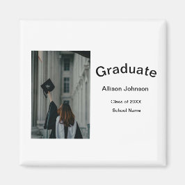 Imán fiesta de graduación simple y elegante de fotograf
