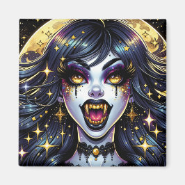 Imán Fiesta de Halloween de vampiros al estilo de cómic