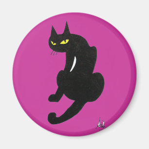IMÁN FIESTA DE HALLOWEEN DEL GATO NEGRO