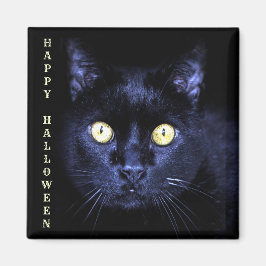 Imán Fiesta de Halloween Espíritu negro gato noche oscu