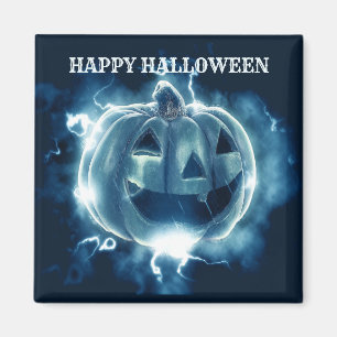 Imán Fiesta de Halloween Maldad Calabaza Azul Horror