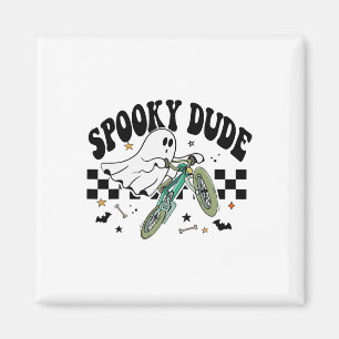 Imán Fiesta de Halloween Retro de ciclismo fantasma C