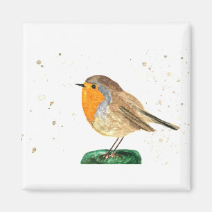 Imán Fiesta de invierno para los Navidades de aves de c