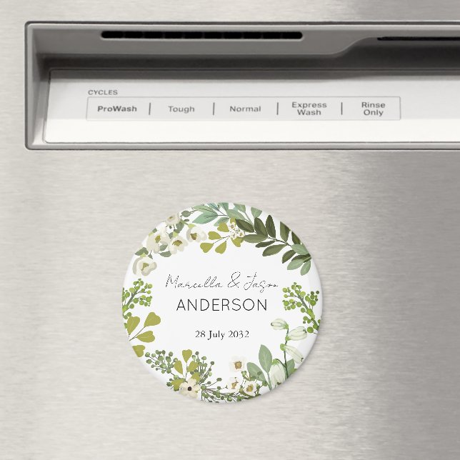 Imán Fiesta de la Boda Wreath del Foliage de los Jardín (In situ (lavavajillas))