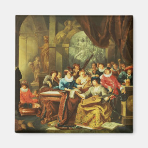 Imán Fiesta de la música en un interior suntuoso con