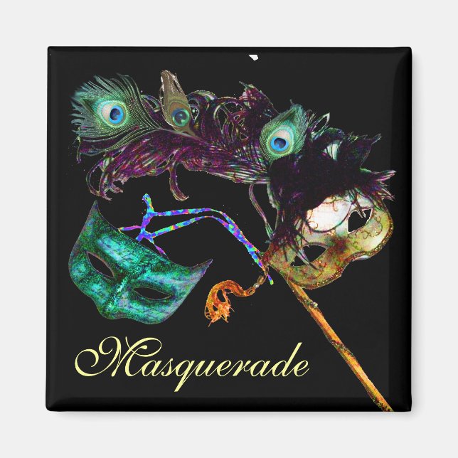 IMÁN FIESTA DE MÁSCARAS DE MARDI GRAS (Frente)