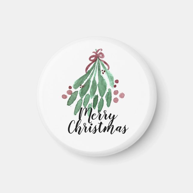 Imán Fiesta de Navidad Mano Arbol de Navidad y Lazo Acu (Frente)