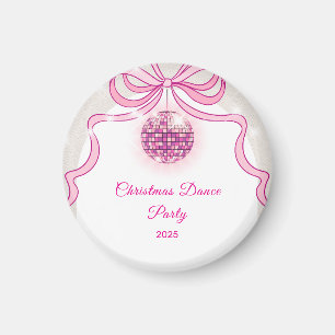 Imán Fiesta de Navidades de Chicas Pink Disco Sparkle
