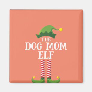 Imán Fiesta de Navidades del grupo familiar Dog Mom Elf