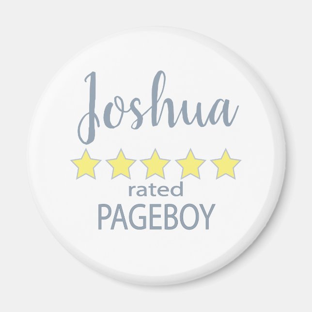 Imán Fiesta de novias y bodas 5 Estrella Pageboy (Frente)