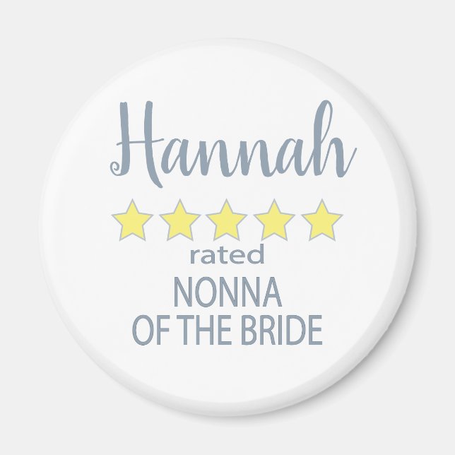 Imán Fiesta de novias y bodas 5 Estrellas (Frente)
