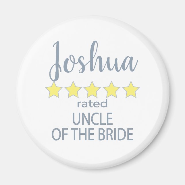 Imán Fiesta de novias y bodas 5 estrellas tío de la nov (Frente)