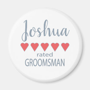 Imán Fiesta de novias y bodas 5 Heart Groomsman