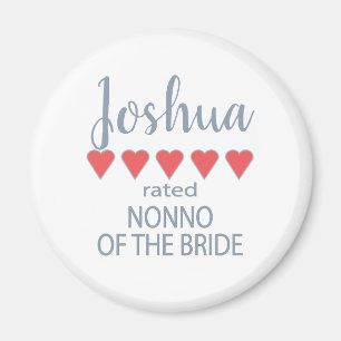 Imán Fiesta de novias y bodas 5 No de corazón de novia