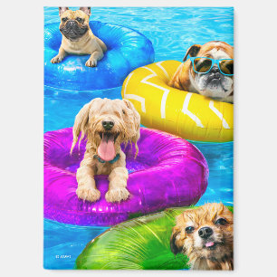 Imán Fiesta de Perros en la Piscina