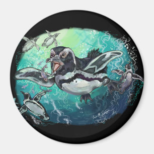 Imán Fiesta de Pescado Pingüino Africano