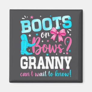 Imán Fiesta de revelación de género Abuela Boots o Bow