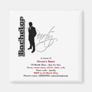 Imán Fiesta de soltero elegante formal