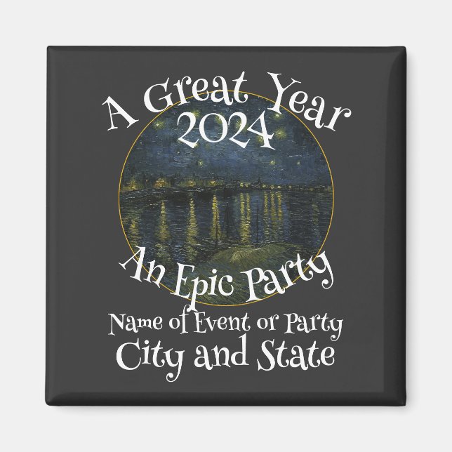 Imán Fiesta de té de banquete Sorpresa Bloque 2024 (Frente)