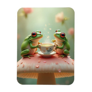 Imán fiesta de té de rana