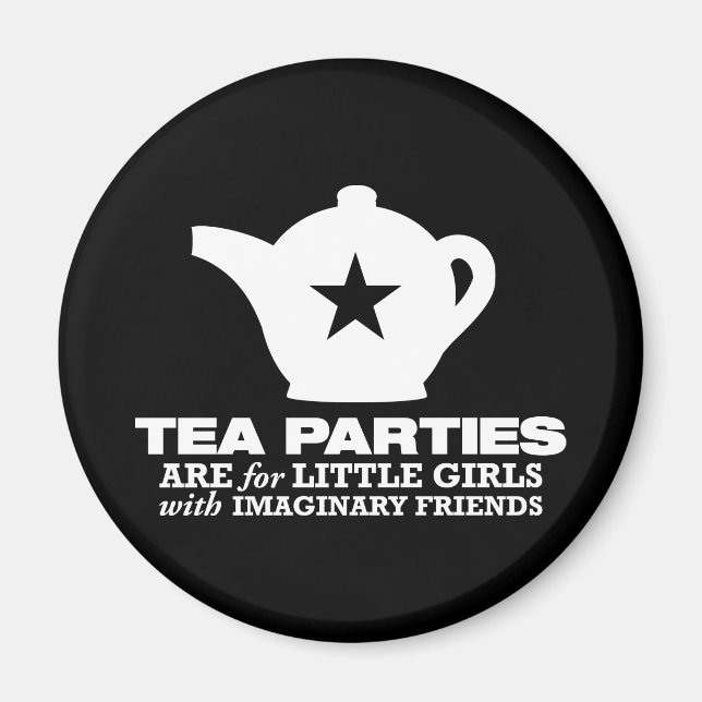 Imán fiesta de té - fiestas de té para niñas pequeñas (Frente)