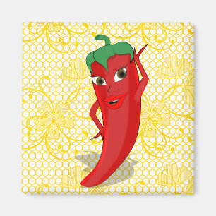 Imán Fiesta Despedida de Soltera con Diva Pimienta Roja