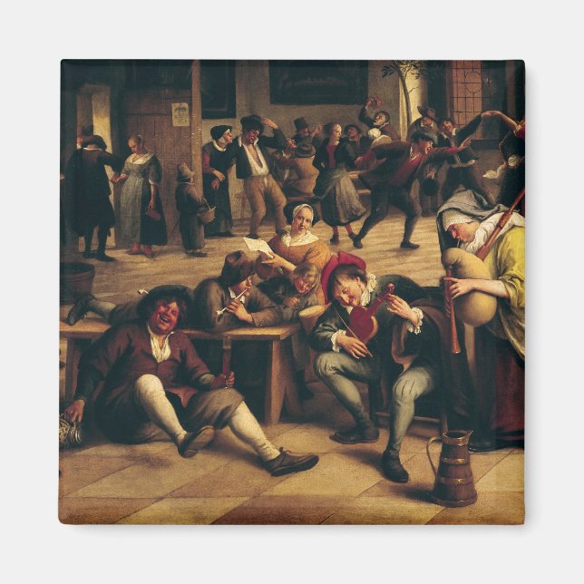 Imán Fiesta en un Inn, detalle del grupo central (Frente)