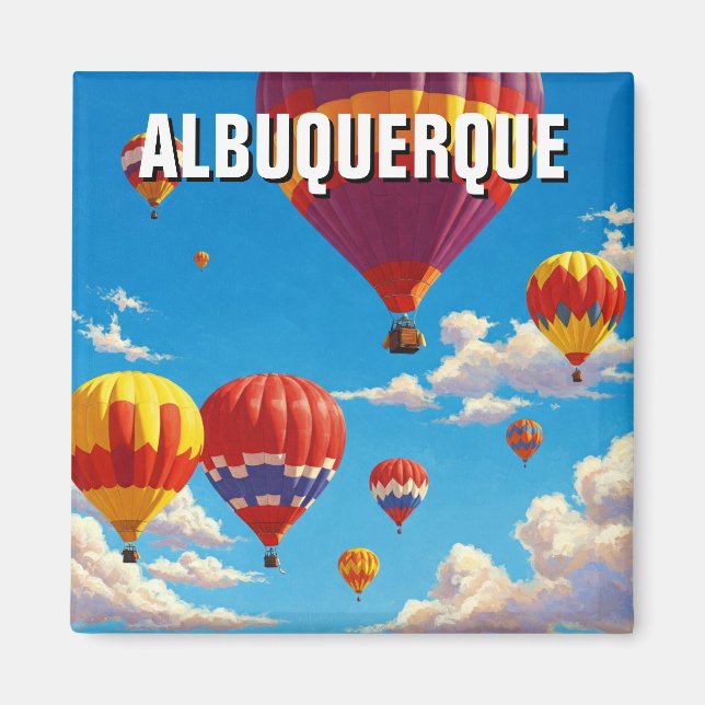 Imán Fiesta internacional de globos de Albuquerque (Frente)