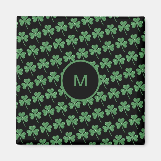 Imán Fiesta irlandés del Green Shamrock Vine (Frente)