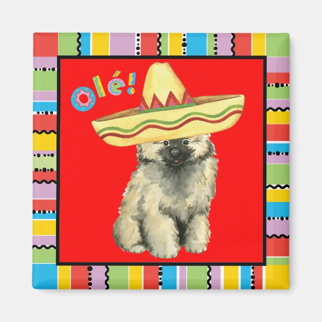 Imán Fiesta Keeshond (Frente)