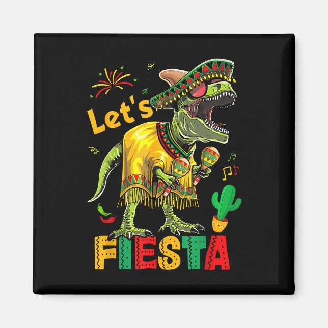 Imán Fiesta México Dino Trex Cinco De Mayo Toddle (Frente)