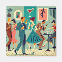 Fiesta moderno de mediados del siglo XX El baile M