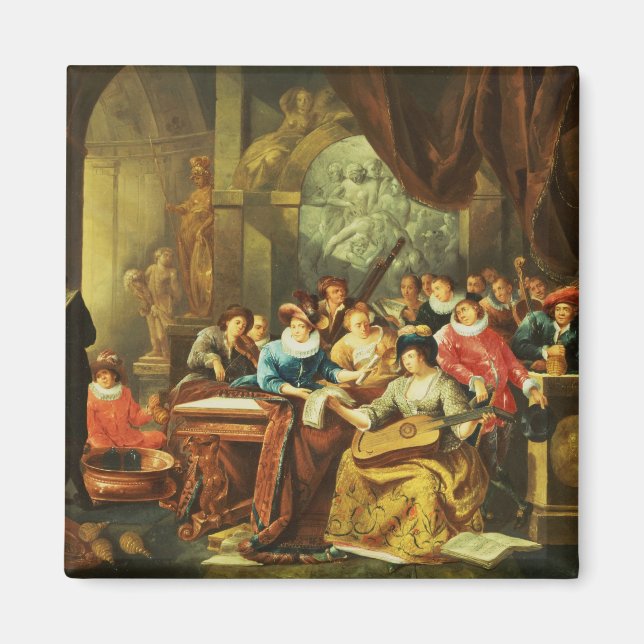 Imán Fiesta musical en un interior palaciego con (Frente)