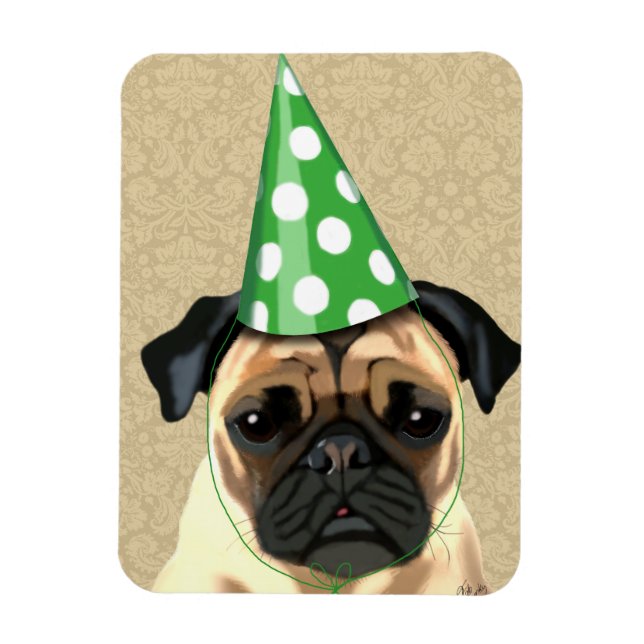 Imán Fiesta Pug (Vertical)