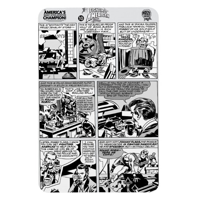 Imán 'Fighting American' Action Strip Magnet (Vertical)