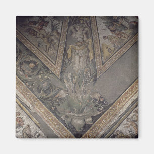 Imán Figura alegórica del otoño, detalle de un mosaic