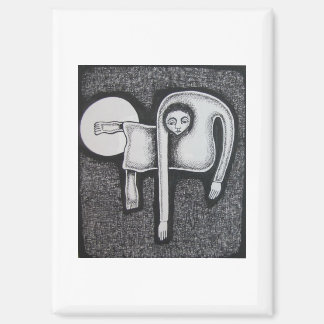 Imán Figura angular de Hassan Wahba y círculo blanco