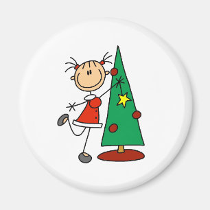 Imán Figura árbol del palillo del día de fiesta