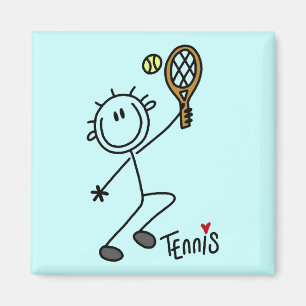 Imán Figura básica de palo camisetas de tenis y regalo