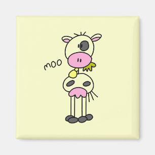 Imán Figura camisetas y regalos del palillo de la vaca