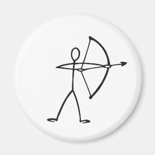Imán Figura camisetas y regalos del palillo del archer
