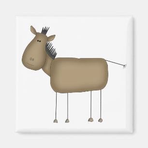 Imán Figura camisetas y regalos del palillo del caballo
