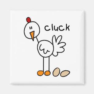 Imán Figura camisetas y regalos del palillo del pollo
