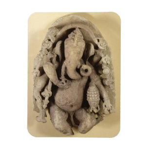 Imán Figura de Ganapati, dinastía de Chandella (piedra