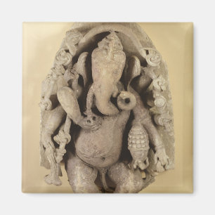 Imán Figura de Ganapati, dinastía de Chandella (piedra
